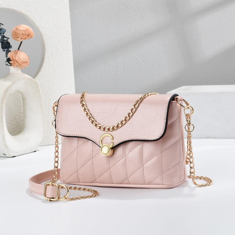 Fashionable Lock Buckle Chain Shoulder Bag Women's New 2026 Luxury Sensation Lightweight Crossbody Bag Womens Underarm Bag