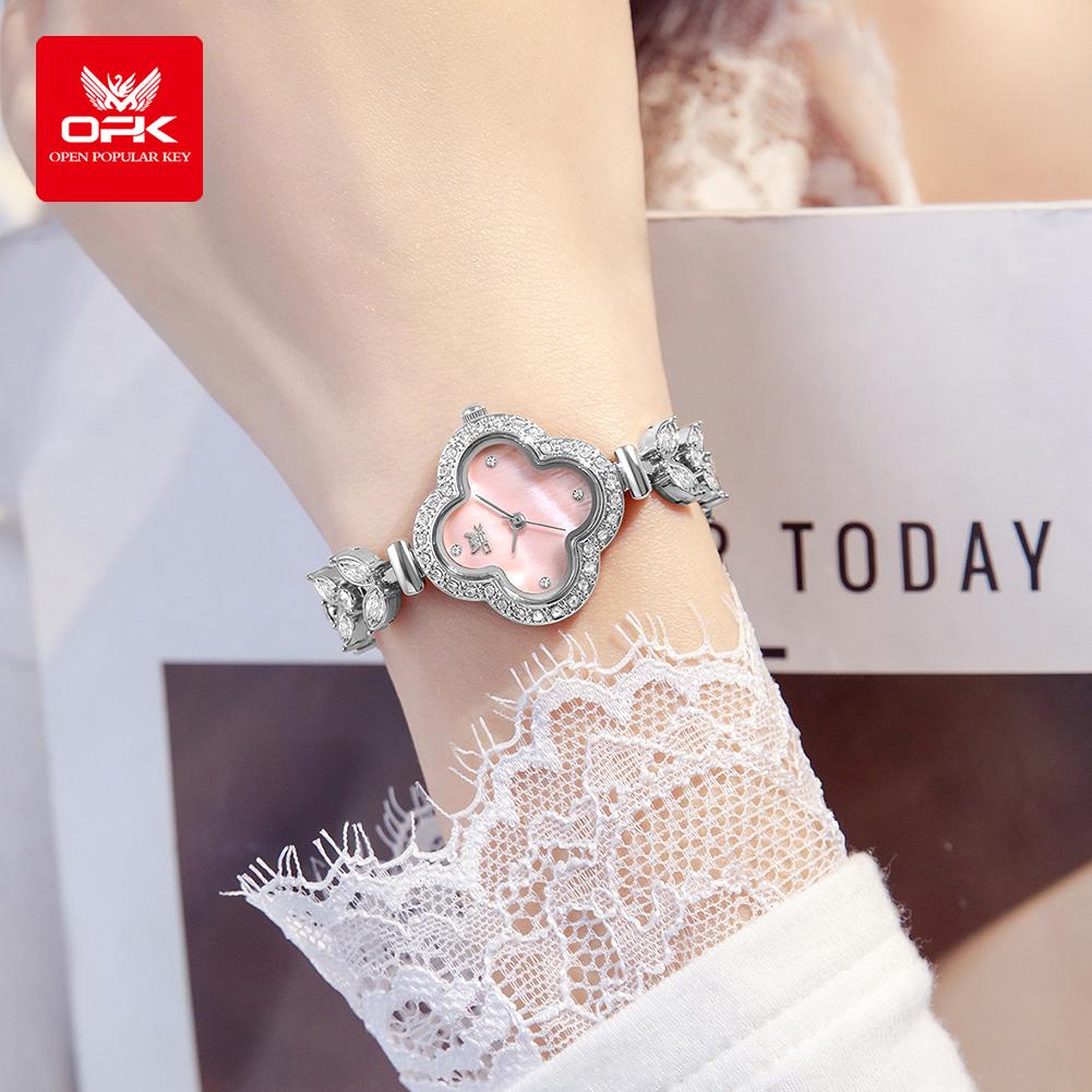 OPK 6049 Bracelet Style Flower Dial Women's Quartz Watch
