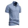 Men’s Polo Shirts Cotton Short Sleeves Lapel Collar Embroidery Casual T-shirts Daily Comfy Menswear Summer Slim Fit Tops