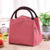 Stripes Lunch Bag For Women Isothermal Bag Packaged Food Thermal Bags Thermo Pouch Kids Lunch Bag Refrigerator Bag