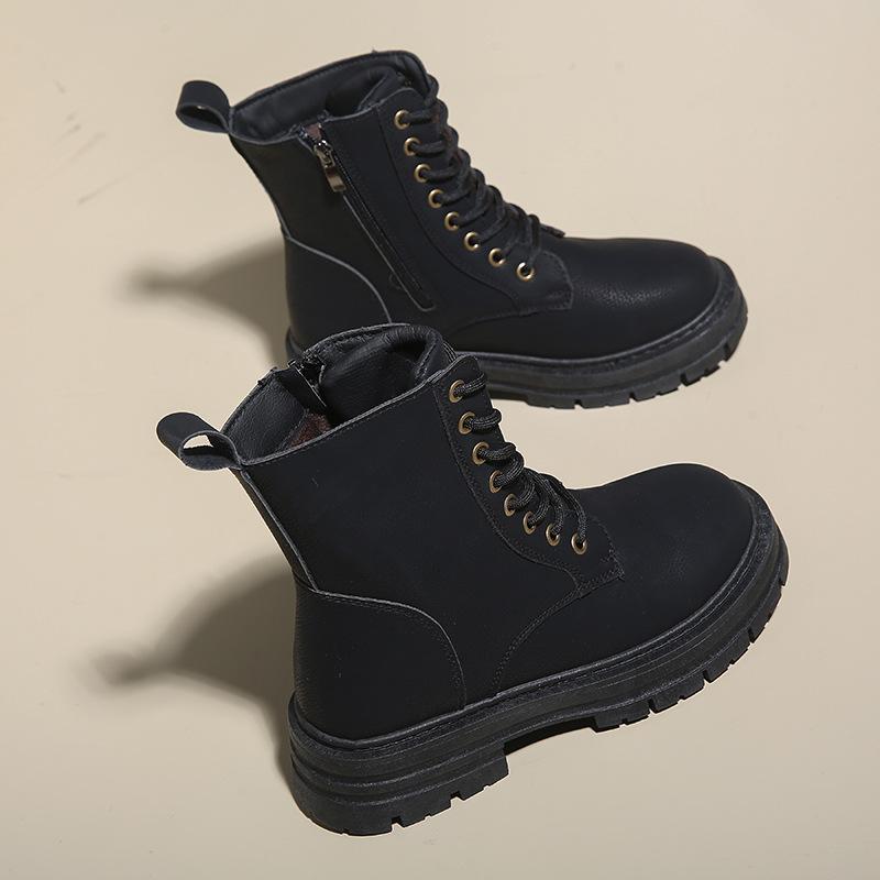 

ins tide Martin boots women s 2025 spring new British platform student short boots versatile locomotive rhubarb boots D09-1 35