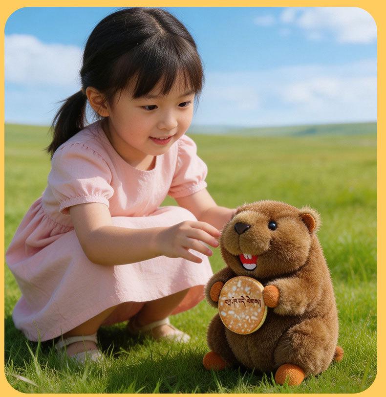 Cross-border Plush Marmot Ququwa Doll - Plateau Groundhog Toy, Children's Birthday Gift