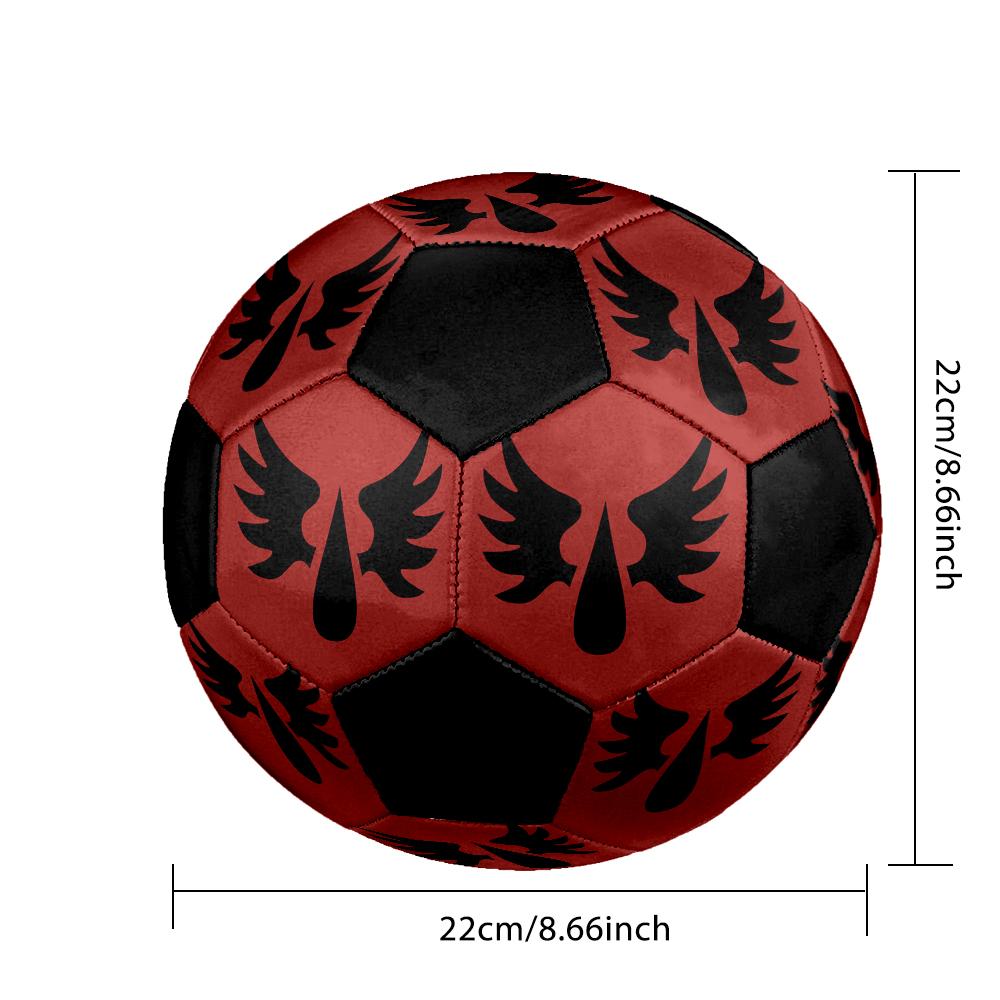 Blood Angels Cool Indoor Soccer Ball Colorful Machine Stitched PVC Size 5 Team Training Competition Ready Durable High-Bounce Cool Sports Gift