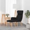 Day and Night - Day and Night Relaxation Armchair with Black Velvet Stool