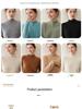 Women's Cashmere Cable Knit Sweater - Half-High Neck, Loose Fit, Versatile & Thickened for Autumn/Winter