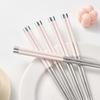 High-Grade 304 Stainless Steel Chopsticks: Luxury, Durable, Mold-Resistant Tableware for Home, Hotel, or Restaurant Use