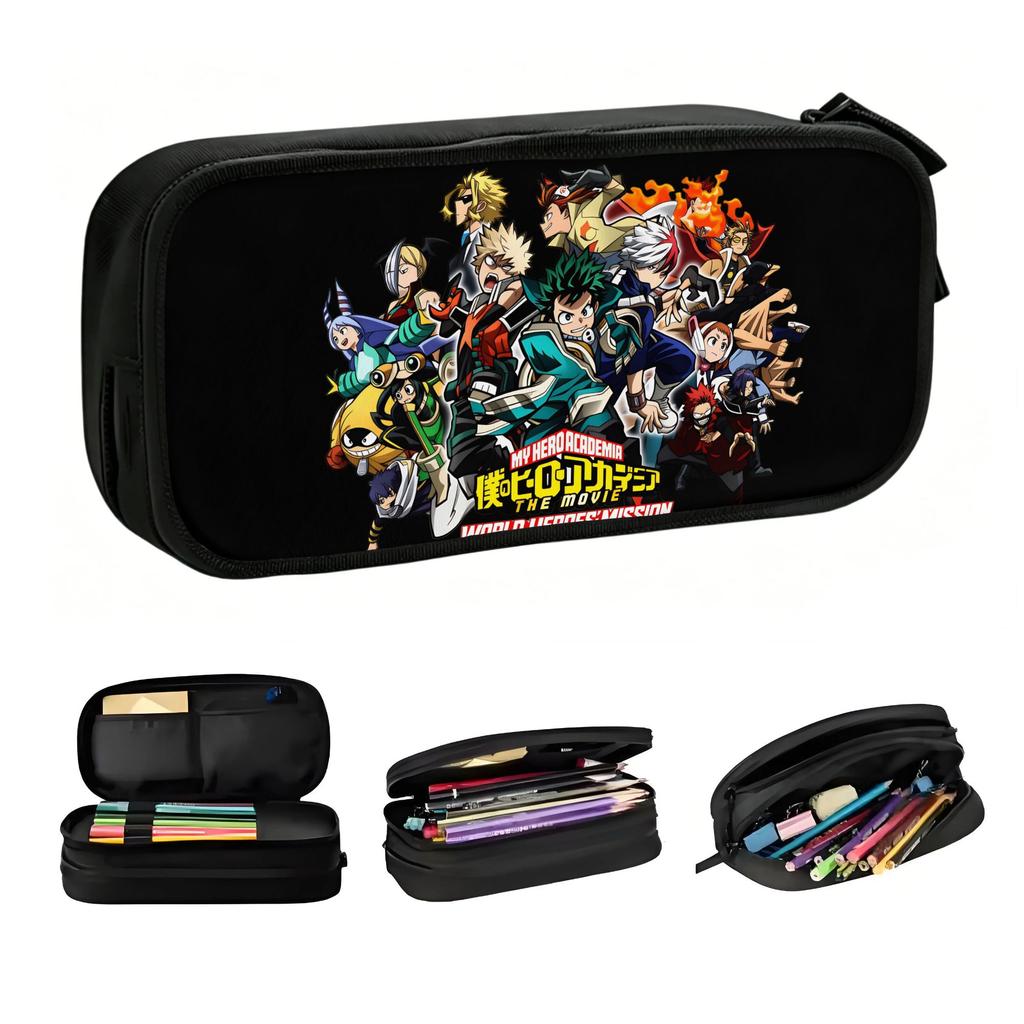 Anime My Hero Academias Japan Manga Pencil Case for Girl Boy Large Capacity Pen Box Bag School Supplies