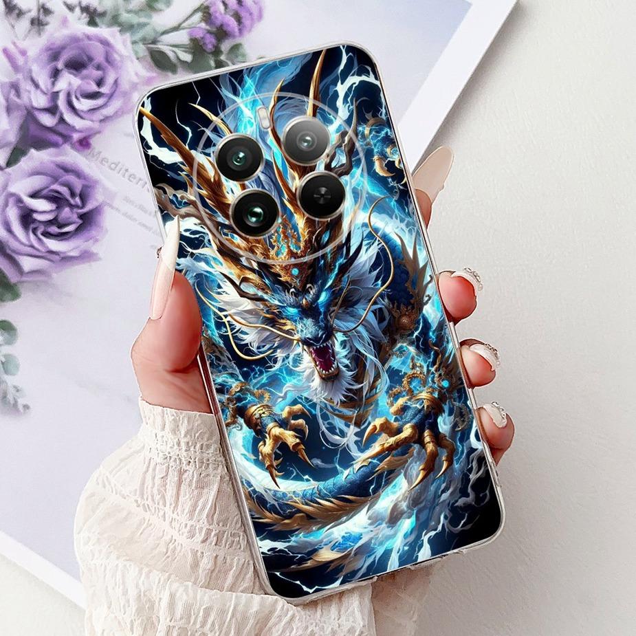 For Realme 12 Pro Plus Case RMX3840 Cute Cat Lucky Koi Painted Cover Soft Slim Phone Case For Realme 12 Plus Realme12 Pro+ Shell