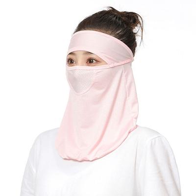 Veil Solid Color UV Protection Face Scarves Men Fishing Face Mask Summer Sunscreen Mask Womne Neckline Mask Face Gini Mask