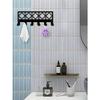 Bohemian Style Metal Key Hooks Wall Mounted Organizer Black Geometric Design Home Office Storage Durable