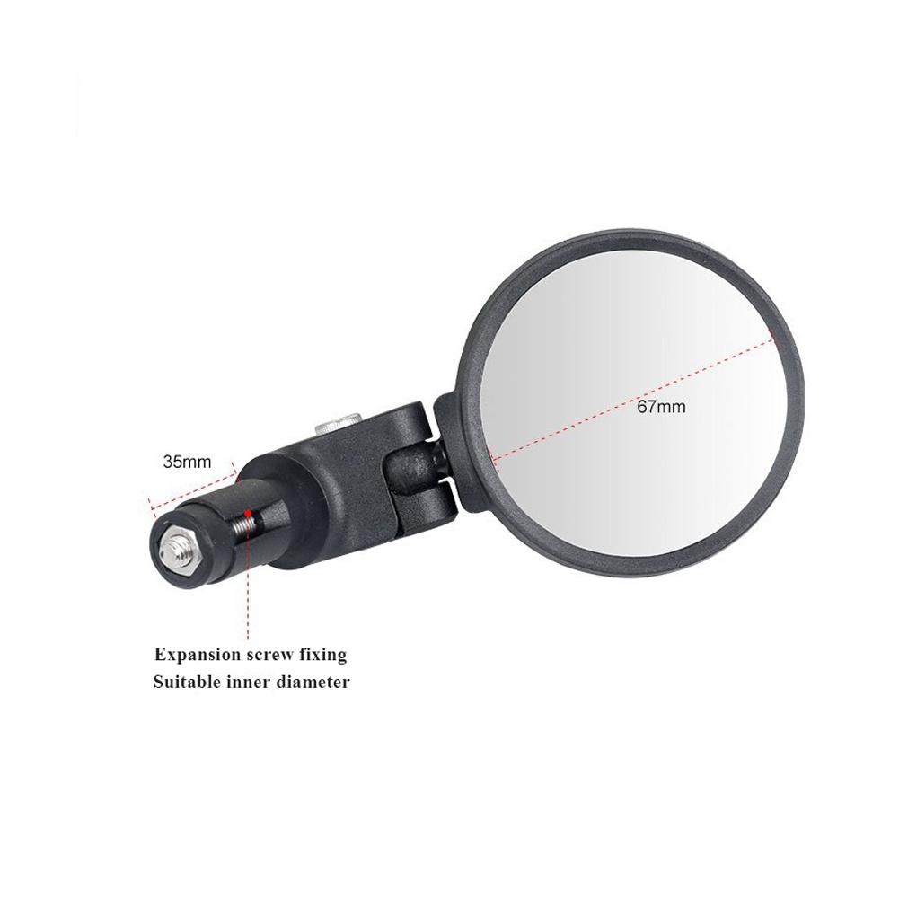 Adjustable Bicycle Rearview Mirror Mountain Bike Reflector Lens Stainless Steel Mirror