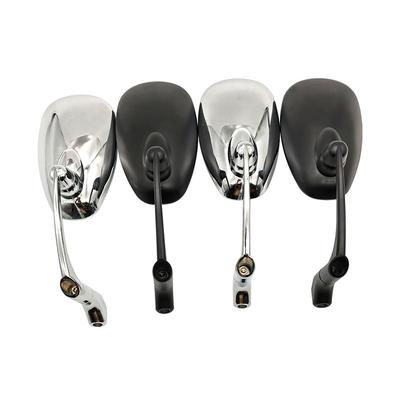 Universal Motorcycle Handlebar Rearview Mirror Set Chrome Black Vintage Style Wide Angle Scooter Bike Customization