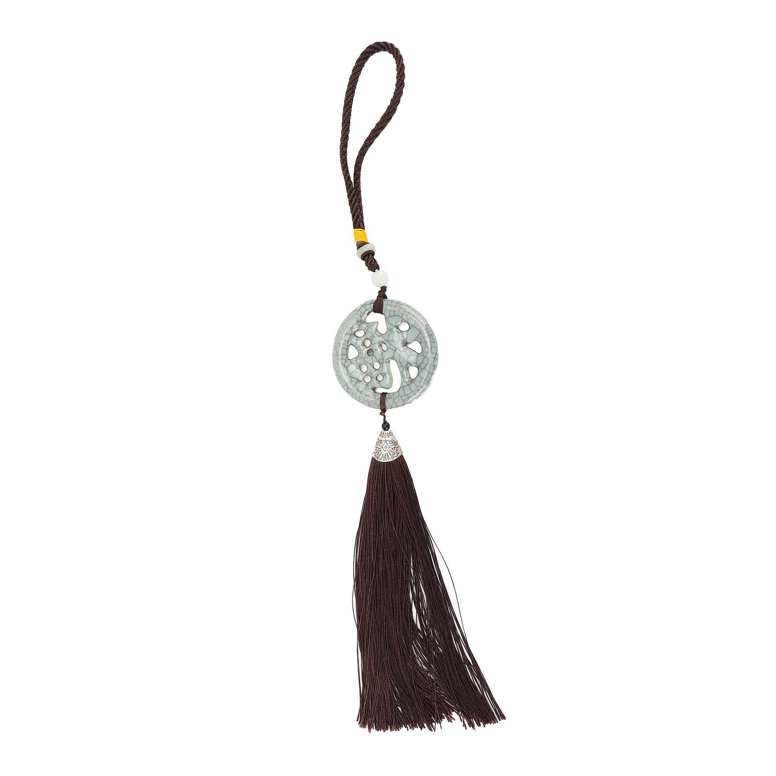 Tassel Pendant Elegant Porcelain Light Weight Elegant   Widely Used Keychain Tassel for Car Wallet Bag