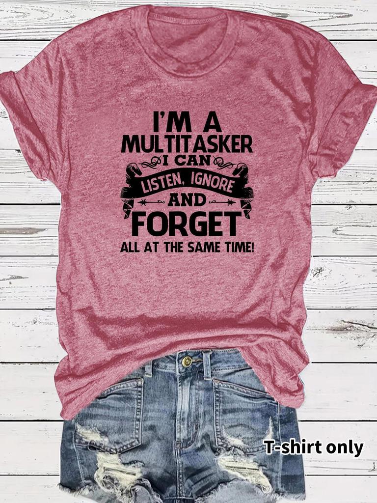 European & American Summer I'MA LIS Round Neck Short Sleeve Casual Fashion T-Shirt