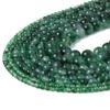 4/6/8/10mm Natursteinperlen Grenn Jade Runde lose Abstandsperlen für Halskette Armband DIY Schmuckherstellung