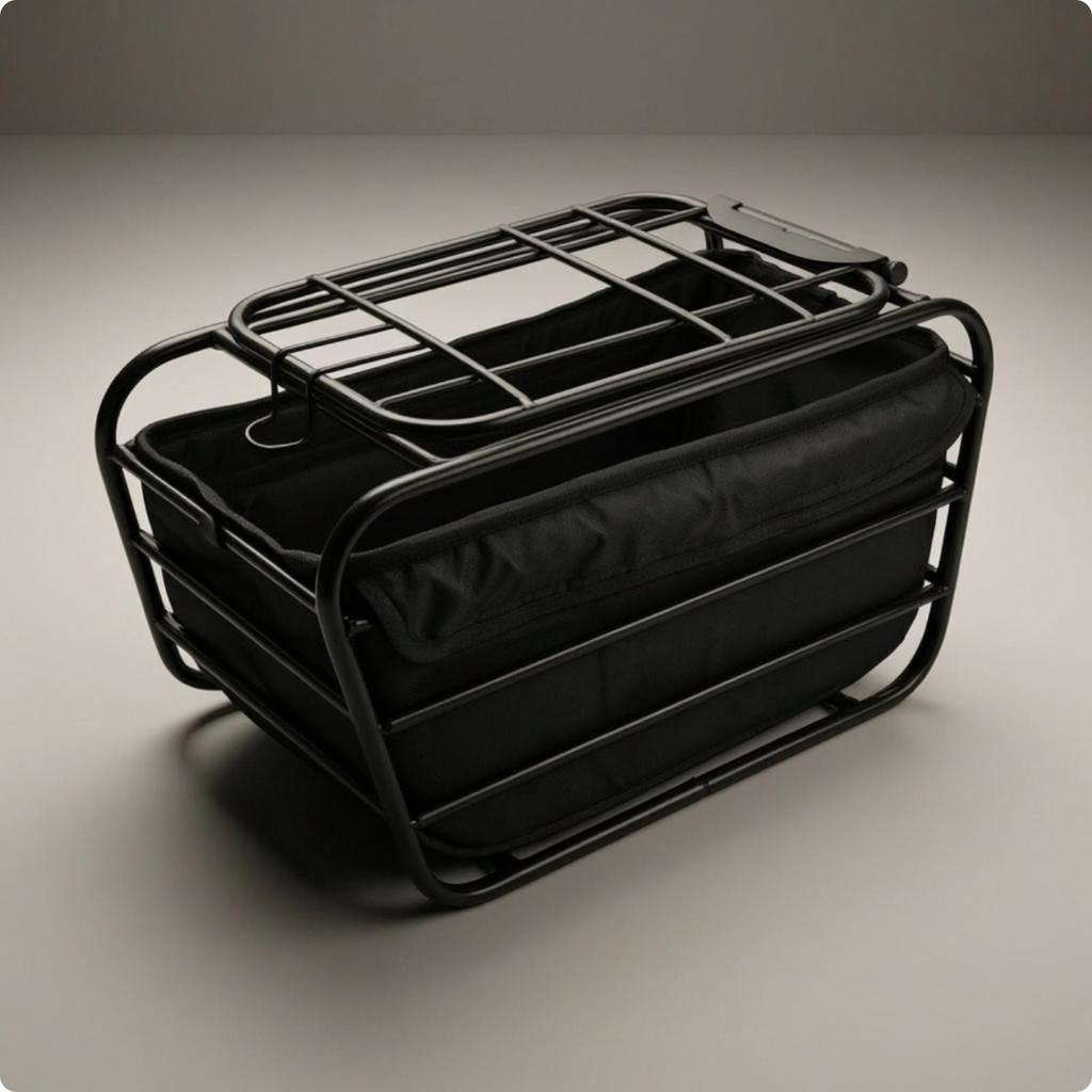 Robust Bike Pet Basket with Liner Rust Resistant Dog Cage