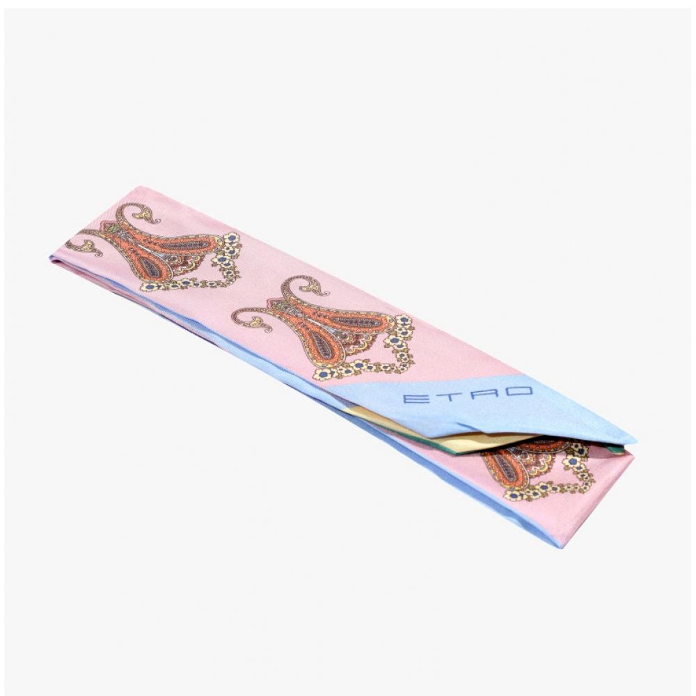 Etro Doppeltes Paisley Schmaler Twill Seidenschal Wata0016ak647