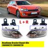 A57E-1Pair Headlight Bracket Repair Kit 2G0998225 2G0998226 For VW Polo 16-24 Head Light Lamp Fixed Holder Screw Mount L+R Parts