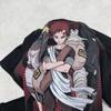 [USED] Vintage 2000s Naruto Gaara Short Sleeve Shirt, Anime, Manga, Black, 12
