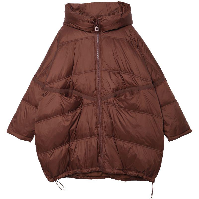 Loose Fit Duck down Jacket Women's Korean Style Bread Coat Warm Thickening Slimming Large Size Cover up Casual Commute