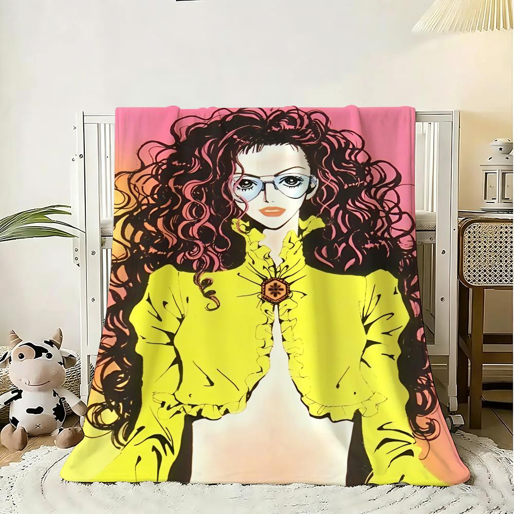 Anime Paradise Kiss Throw 240g Flannel Blanket Lightweight Soft Skin-friendly Summer Thin Throw Blanket 75x90cm