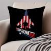 Action Adventure Movie TTop Gun Cushion Cover Pillowcase Antidustmite Invisible Zipper Short Plush Sofa Cushion