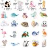 80pcs Cute Animal Stickers for Kids Cartoon Animals Decals On Water Bottle Laptop Scrapbook Watercolor Waterproof Vinyl Sticker