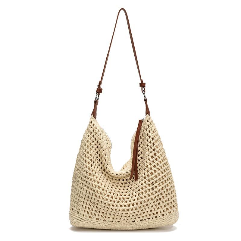New popular beach bag female senmeng summer weaving seaside vacation weaving bag shoulder armpit bag