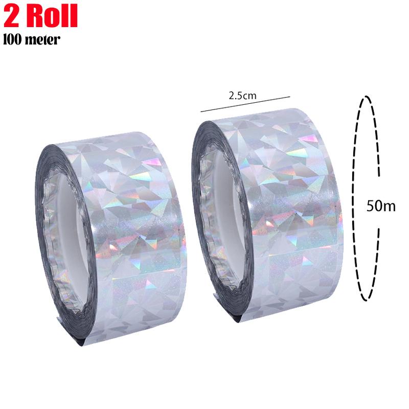 Bird Scare Laser Tape Repellents Double Sided Pigeons Birds Away Reflective Ribbon Deterrent Tapes for Outdoor Garden Orchard