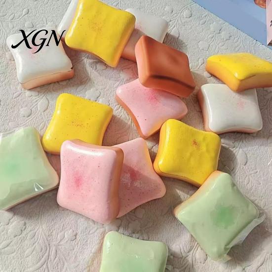 Sensory Stress Relief Toy Bread Butter Squeeze Toy, Slow Rising Realistic Elastic Ball Toast Fidget for Anxiety, Birthday Party Gift, Christmas