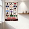 Wes Anderson Rushmore Movie Poster Grid Characters Tin Sign Vintage Metal Plaque for Home Decor, Man Cave, Bar, Cafe, Club