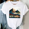 T-Shirts Women 90S Star Fashion Short Sleeve Trend Spring Summer Clothes Stylish Tshirt Top Lady Print Girl Tee T-Shirt