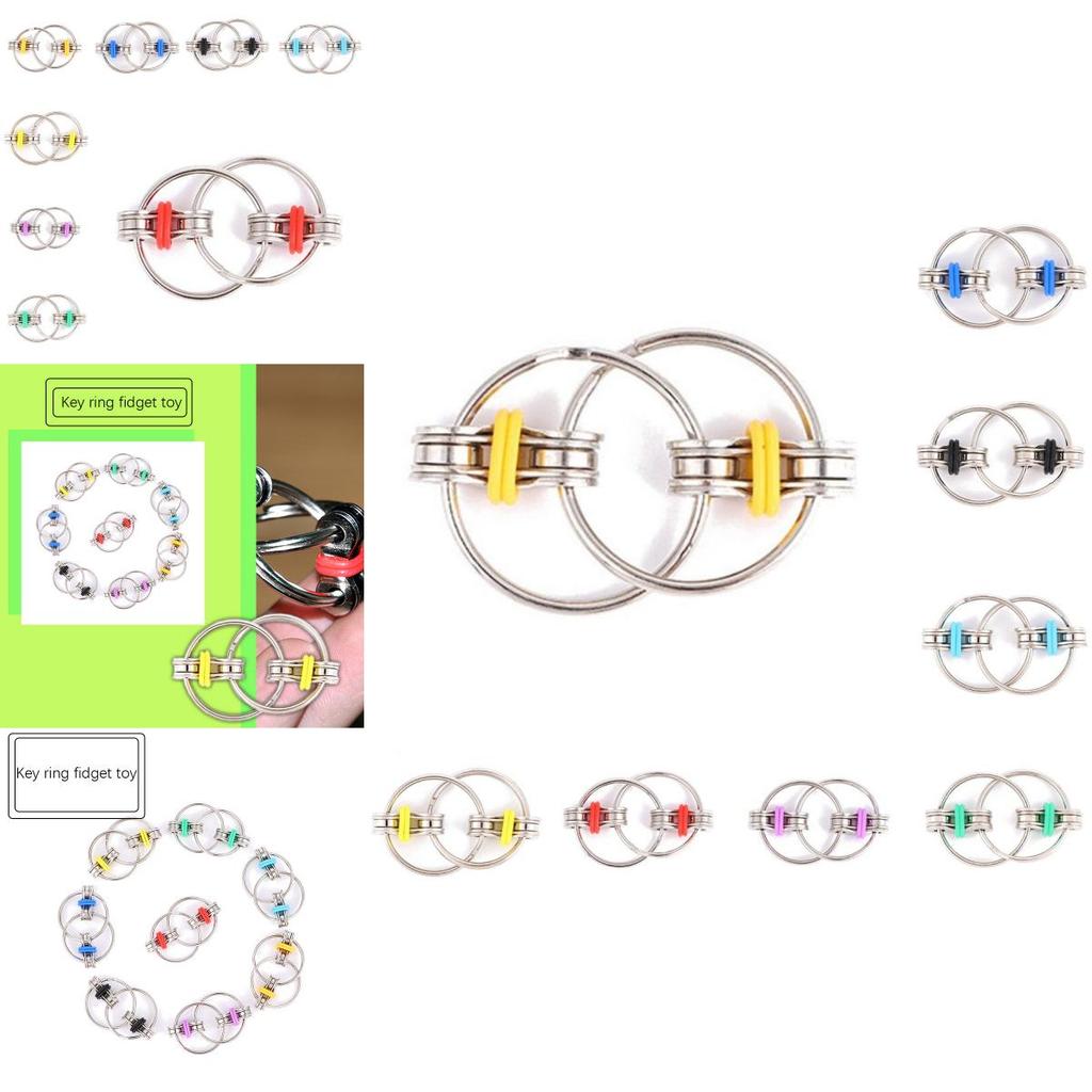 Charming Autism Adhd Anti-stress Adult Toys Key Ring Hand Bearing Tri-spinner Toy