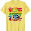 Wonderful World Earth Day Graphic Cotton T-Shirt Casual Short Sleeve Crewneck Tee