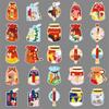 50 Personalized Lucky Bags: Chinese Style Hand-Painted Blessings with Creative Decor - Water Cups, Suitcases, Phone Cases, Stickers.