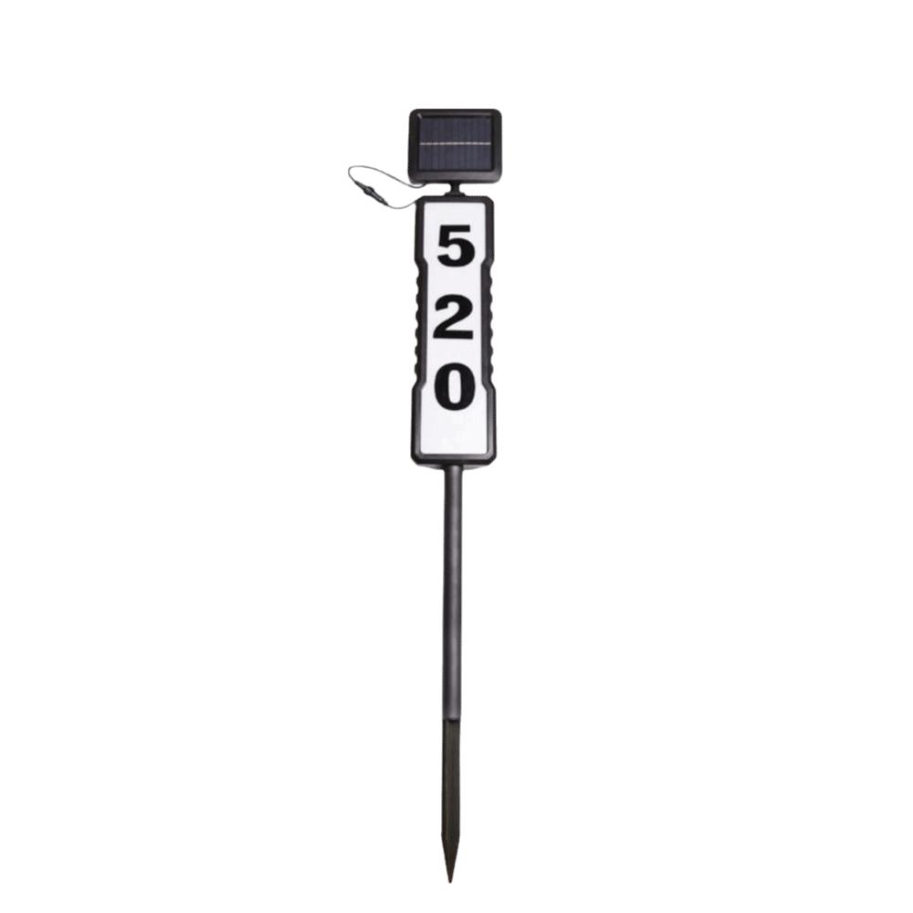 360-Degree Solar Address Sign Auto Illuminates LED House Number Sign  Night Lighting