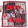 Spring and summer thin printed silk scarf sun protection simulation silk small square scarf autumn and winter warm scarf fashion versatile professiona