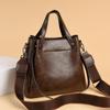 High-End Versatile Retro Women's Large Capacity Bucket Handbag - Winter Style Single Shoulder Crossbody