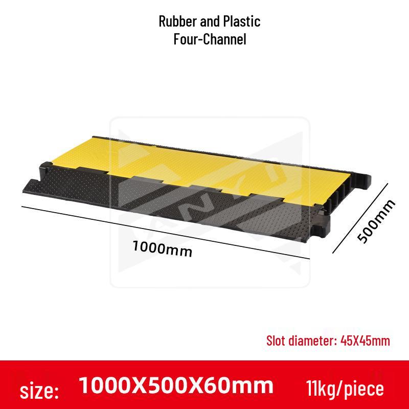 Cable Protection Raceway: Rubber & Plastic Speed Bump for Roads, Construction, and Indoor/Outdoor Use