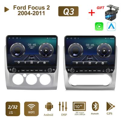 Autorádio Android pro Ford Focus 2 2004-2011 s knoflíkem 10palcový multimediální přehrávač navigace GPS Carplay 2+32GB