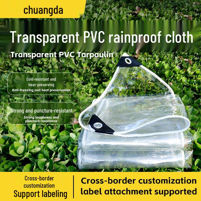 PVC Transparent Waterproof Thickened Rain Cloth for Insulation and Flower Cultivation.