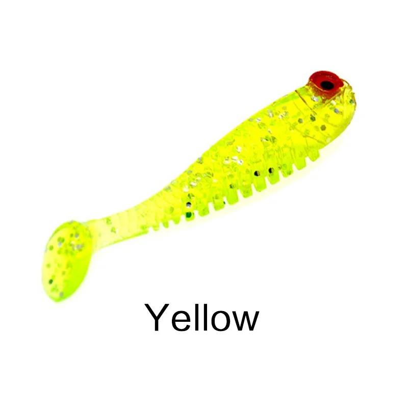 

FLYSAND 10/20Pcs 5cm Silicone Fish Shaped Fishing Lure Soft Bait Tackle for Toddlers Kids Adults Freshwater Saltwater Fishing 10PCS жёлтый