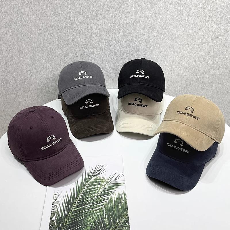 Big head circumference hat women's deepened widened brim showing face small baseball cap spring and summer versatile sunshade cap men's