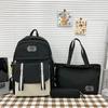 Three-Piece Backpack Set Student Schoolbag Shoulder Bag Female Large Capacity Backpack with Pen Bag
