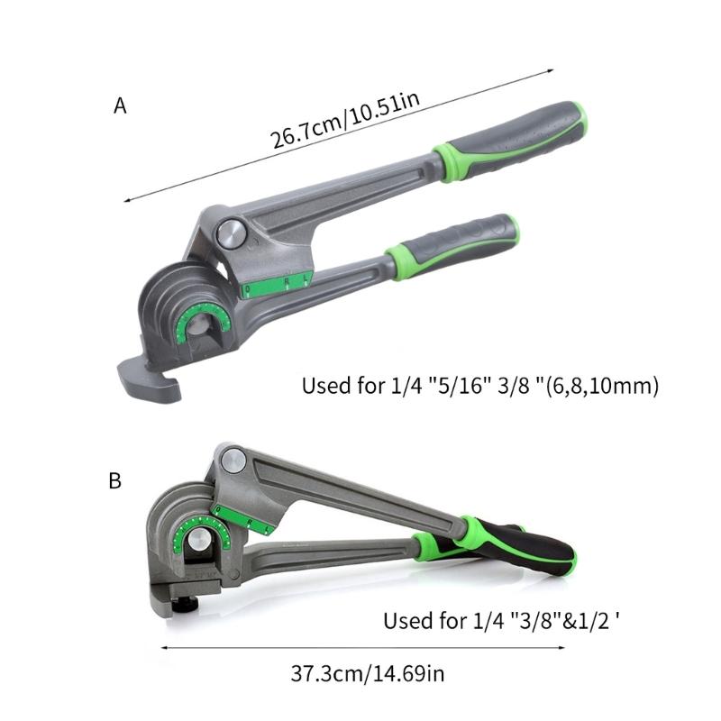 1/4" 3/8" 1/2'' 5/16" Tubing Bender 3 in 1 Tube Bender 180° HVAC Copper Aluminum Tubes Bending Tool for Air Conditioning