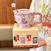 Genuine high-value children's water cup cute ceramic mug dormitory office coffee mug for girl's birthday gift