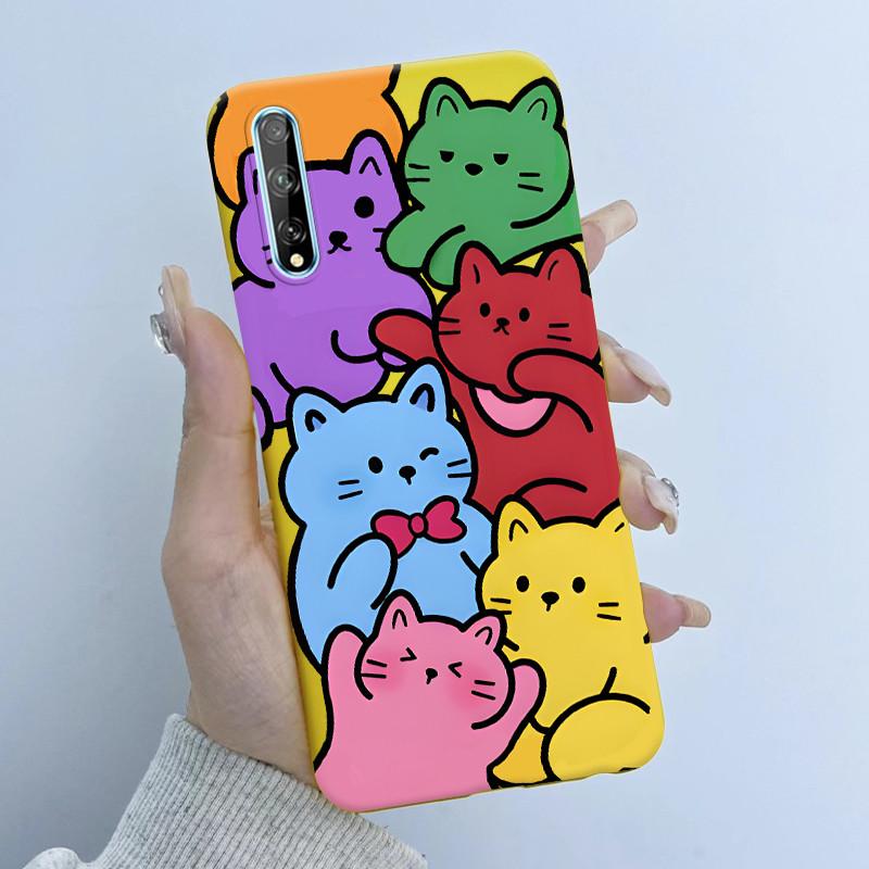 For Huawei Y8p Phone Case Flower Girl Design Soft Silicone TPU Back Housing for Huawei P Smart S Y 8p HuaweiY8p AQM-LX1 Covers