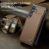 For Samsung Galaxy S25 Phone Case CASEME C22 Leather Back Cover with RFID Blocking Card Slots