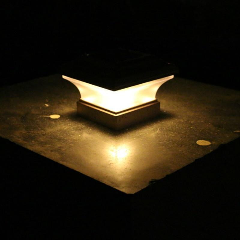 1 Stück Wasserdichtes Outdoor Solarbetriebenes Gartenlandschaftslicht Zaunpfostenleuchte Hof Säulenlampe