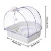 Parakeet Bird Bath Feeder Nest Shower Box Splashproof Transparent Parrot Bath For Cage For Indoor Window Cockatiel Conure Canary
